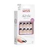 imageKISS Salon Acrylic Press On Nails Nail glue included Catchy Purple Medium Size Almond Shape Includes 28 Nails 2g glue 1 Manicure Stick 1 Mini FileBlack