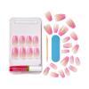 imageKISS Salon Acrylic Press On Nails Nail glue included Catchy Purple Medium Size Almond Shape Includes 28 Nails 2g glue 1 Manicure Stick 1 Mini FileLight Pink