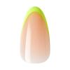 imageKISS Salon Acrylic Press On Nails Nail glue included Catchy Purple Medium Size Almond Shape Includes 28 Nails 2g glue 1 Manicure Stick 1 Mini FileNeon Yellow