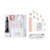 imageKISS Salon Xtend LED Gel Nail Kit Perk Beige Medium Coffin 30 Press On Nails LED Soft Gel Adhesive 5 ml 016 US fl oz LED Lamp USB Cable Prep Pad Manicure Stick ampamp Mini Nail FilePure