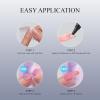 imageKISS Salon Xtend LED Gel Nail Kit Perk Beige Medium Coffin 30 Press On Nails LED Soft Gel Adhesive 5 ml 016 US fl oz LED Lamp USB Cable Prep Pad Manicure Stick ampamp Mini Nail FileTone
