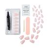 imageKISS Salon Xtend LED Gel Nail Kit Press On Nails Changed Multicolor Short Oval 30 Fake Nails Soft Gel Nail Glue 5 ml 016 US fl oz Prep Pad Manicure Stick ampamp Mini Nail FileLight Beige
