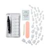 imageKISS Salon Xtend LED Gel Nail Kit Press On Nails Changed Multicolor Short Oval 30 Fake Nails Soft Gel Nail Glue 5 ml 016 US fl oz Prep Pad Manicure Stick ampamp Mini Nail FileLight White
