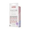 imageKISS Voguish Fantasy Press On Glue Nails  Luminary Pink Short Oval  Waterproof Smudge Proof Nail Kit Contains 28 Fake Nails Pink Gel Nail Glue 2g Mini Nail File ampamp Manicure StickBisous