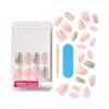 imageKISS Voguish Fantasy Press On Glue Nails  Luminary Pink Short Oval  Waterproof Smudge Proof Nail Kit Contains 28 Fake Nails Pink Gel Nail Glue 2g Mini Nail File ampamp Manicure StickFashspiration