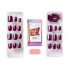 imageKISS colorFX by imPRESS Press On Nails  Reconnect Solid Blue with Pearlescent Finish Short Oval New ampamp Improved Adhesive Includes 30 Fake Nails Prep Pad 1 Manicure Stick 1 Mini Nail FileInfinity