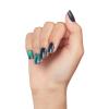 imageKISS colorFX by imPRESS Press On Nails  Reconnect Solid Blue with Pearlescent Finish Short Oval New ampamp Improved Adhesive Includes 30 Fake Nails Prep Pad 1 Manicure Stick 1 Mini Nail FileBetter Things