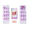 imageKISS colorFX by imPRESS Press On Nails  Reconnect Solid Blue with Pearlescent Finish Short Oval New ampamp Improved Adhesive Includes 30 Fake Nails Prep Pad 1 Manicure Stick 1 Mini Nail FileWonder