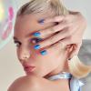 imageKISS colorFX by imPRESS Press On Nails  Reconnect Solid Blue with Pearlescent Finish Short Oval New ampamp Improved Adhesive Includes 30 Fake Nails Prep Pad 1 Manicure Stick 1 Mini Nail FileReconnect