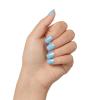 imageKISS colorFX by imPRESS Press On Nails  Reconnect Solid Blue with Pearlescent Finish Short Oval New ampamp Improved Adhesive Includes 30 Fake Nails Prep Pad 1 Manicure Stick 1 Mini Nail FileMeta