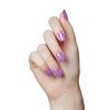 imageKISS colorFX by imPRESS Press On Nails  Reconnect Solid Blue with Pearlescent Finish Short Oval New ampamp Improved Adhesive Includes 30 Fake Nails Prep Pad 1 Manicure Stick 1 Mini Nail FileWonder