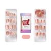 imageKISS colorFX by imPRESS Press On Nails  Sour Love Solid White with Pearlescent Finish Short Oval New ampamp Improved Adhesive Includes 30 Fake Nails Prep Pad 1 Manicure Stick 1 Mini Nail File33 Count Pack of 1