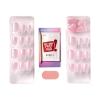 imageKISS colorFX by imPRESS Press On Nails  Starry Solid Light Pink with Pearlescent Finish Short Oval New ampamp Improved Adhesive Includes 30 Fake Nails Prep Pad 1 Manicure Stick 1 Mini Nail FilePop Star