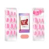 imageKISS colorFX by imPRESS Press On Nails  Starry Solid Light Pink with Pearlescent Finish Short Oval New ampamp Improved Adhesive Includes 30 Fake Nails Prep Pad 1 Manicure Stick 1 Mini Nail FileLate Night