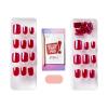 imageKISS colorFX by imPRESS Press On Nails  Starry Solid Light Pink with Pearlescent Finish Short Oval New ampamp Improved Adhesive Includes 30 Fake Nails Prep Pad 1 Manicure Stick 1 Mini Nail FileThis City