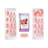imageKISS colorFX by imPRESS Press On Nails  Starry Solid Light Pink with Pearlescent Finish Short Oval New ampamp Improved Adhesive Includes 30 Fake Nails Prep Pad 1 Manicure Stick 1 Mini Nail FileSatellite