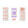 imageWICKED X imPRESS Press On Nails New Improved Adhesive Up To 10 Day Hold Beautifical White Medium Oval Includes 30 Fake Nails 1 Prep Pad 1 Manicure Stick 1 Mini FilePerfectly Pink