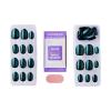 imageWICKED X imPRESS Press On Nails New Improved Adhesive Up To 10 Day Hold The Green Elixir Green Short Oval Includes 30 Fake Nails 1 Prep Pad 1 Manicure Stick 1 Mini FileGlindafied