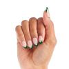 imageWICKED X imPRESS Press On Nails New Improved Adhesive Up To 10 Day Hold Unlikely Friendship Pink Medium Almond Includes 30 Fake Nails 1 Prep Pad 1 Manicure Stick 1 Mini FileAlways Been Green