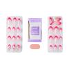 imageWICKED X imPRESS Press On Nails New Improved Adhesive Up To 10 Day Hold Unlikely Friendship Pink Medium Almond Includes 30 Fake Nails 1 Prep Pad 1 Manicure Stick 1 Mini FileUnlikely Friendship