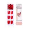 imageimPRESS Color Press On Nails Over You Solid Burgundy Short Oval PureFit Technology Patented Super Hold Adhesive Chip Proof Smudge Proof Mini Nail File Manicure Stick ampamp 30 Fake NailsRed
