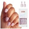imageKISS Gel Fantasy Color Press On Nails Stay Beautiful Solid Pink Real Short Oval UltraSmooth Finish 28 Fake Nails Pink Gel Nail Glue 2g Mini Nail File ampamp Manicure Stick