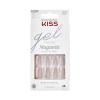 imageKISS Gel Fantasy Magnetic Press On Nails Almond Solid Red Medium Length 28 Fake Nails Pink Gel Nail Glue Net Wt 2 G  007oz Manicure Stick and Mini Nail FileDignity