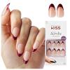 imageKISS Salon Acrylic Press On Nails Nail glue included Catchy Purple Medium Size Almond Shape Includes 28 Nails 2g glue 1 Manicure Stick 1 Mini FileSkin