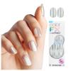 imageKISS colorFX by imPRESS Press On Nails  Sour Love Solid White with Pearlescent Finish Short Oval New ampamp Improved Adhesive Includes 30 Fake Nails Prep Pad 1 Manicure Stick 1 Mini Nail FileShort