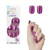 imageKISS colorFX by imPRESS Press On Nails  Starry Solid Light Pink with Pearlescent Finish Short Oval New ampamp Improved Adhesive Includes 30 Fake Nails Prep Pad 1 Manicure Stick 1 Mini Nail FileLevels