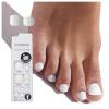 imageKISS imPRESS Pedicure French Tip Press On Toenails Blanc Chic White Short Squoval Pedicure Nail Kit Includes 24 Press On Toenails Prep Pad Mini Nail File ampamp Pedicure StickShort