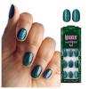 imageWICKED X imPRESS Press On Nails New Improved Adhesive Up To 10 Day Hold The Green Elixir Green Short Oval Includes 30 Fake Nails 1 Prep Pad 1 Manicure Stick 1 Mini FileGlindafied