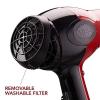 imageKISS 1875 Watt Pro Tourmaline Ceramic Hair Dryer Styling Edition 3 Heat Settings 2 Speed Settings Cool Shot Button 7 Blow Dryer Accessories Included 2Year Warranty  Red8 Piece Set