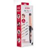 imageKISS 5in1 Curling Iron Interchangeable Tourmaline Ceramic Curling Wand Set with 3 Styling Clips ampamp 2 Wands 2 Heat Settings Heat Resistant Glove 110120V