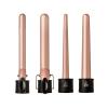 imageKISS 5in1 Curling Iron Interchangeable Tourmaline Ceramic Curling Wand Set with 3 Styling Clips ampamp 2 Wands 2 Heat Settings Heat Resistant Glove 110120V