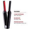 imageKISS Cordless Flat Iron Rouge Portable Hair Straightener  Tourmaline Ceramic Plates 350F  420F 50Minute USB Rechargeable LithiumIon Battery Auto Shutoff Dual Voltage 08 lbs