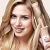 imageKISS Instawave 101 Auto Rotating Curling Iron Patented Automatic Spinner 2Way Rotation 1 Ceramic Ionic Curling Wand Dual Heat Settings up to 420F From Tight Curls to Beach Waves Black ampamp White