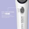 imageKISS Instawave Deluxe Automatic Rotating Curling Iron Ceramic Ionic Technology Tangle Prevention 2Way Rotation Dual Heat Settings up to 420F 1 Curling Wand 2Year Warranty  Black ampamp White1 Count Pack of 1