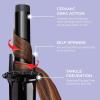 imageKISS Instawave Deluxe Automatic Rotating Curling Iron Ceramic Ionic Technology Tangle Prevention 2Way Rotation Dual Heat Settings up to 420F 1 Curling Wand 2Year Warranty  Black ampamp White1 Count Pack of 1