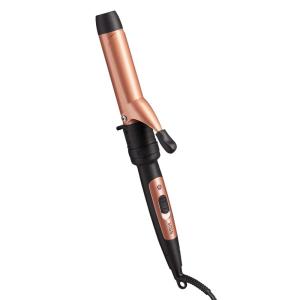 imageKISS 5in1 Curling Iron Interchangeable Tourmaline Ceramic Curling Wand Set with 3 Styling Clips ampamp 2 Wands 2 Heat Settings Heat Resistant Glove 110120V