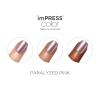imageKISS imPRESS No Glue Mani Press On Nails Color Champagne Pink Pink Short Size Squoval Shape Includes 30 Nails Prep Pad Instructions Sheet 1 Manicure Stick 1 Mini File