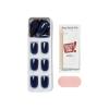 imageKISS imPRESS No Glue Mani Press On Nails Color Never Too Navy Blue Short Size Squoval Shape Includes 30 Nails Prep Pad Instructions Sheet 1 Manicure Stick 1 Mini FileNever Too Navy