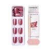 imageKISS imPRESS No Glue Mani Press On Nails Color Sandbox Pink Short Size Squoval Shape Includes 30 Nails Prep Pad Instructions Sheet 1 Manicure Stick 1 Mini FileShort
