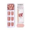 imageKISS imPRESS No Glue Mani Press On Nails Color Sandbox Pink Short Size Squoval Shape Includes 30 Nails Prep Pad Instructions Sheet 1 Manicure Stick 1 Mini File33 Piece Set
