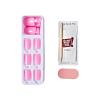 imageKISS imPRESS No Glue Mani Press On Nails Color Sandbox Pink Short Size Squoval Shape Includes 30 Nails Prep Pad Instructions Sheet 1 Manicure Stick 1 Mini FileSolid Pink