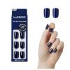 imageKISS imPRESS No Glue Mani Press On Nails Color Never Too Navy Blue Short Size Squoval Shape Includes 30 Nails Prep Pad Instructions Sheet 1 Manicure Stick 1 Mini FileNever Too Navy