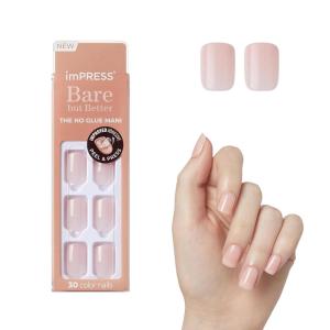 imageKISS imPRESS No Glue Mani PressOn Nails Color Serenity Medium Pink Medium Size Almond Shape Includes 30 Nails Prep Pad Instructions Sheet 1 Manicure Stick 1 Mini FileInstinct