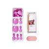 imageKISS imPRESS Color No Glue Pedi PressOn Toenails Pink Squoval Shape Includes 24 Nails Prep Pad 1 Manicure Stick 1 Mini File