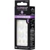 imageKISS imPRESS No Glue Pedi PressOn Toenails White Nails with Pearl Squoval Shape Includes 24 Nails Prep Pad 1 Manicure Stick 1 Mini File