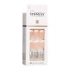 imageKISS imPRESS PressOn Manicure Nail Kit PureFit Technology Short PressOn Nails Time Slip Includes Prep Pad Mini Nail File Cuticle Stick and 30 Fake NailsPink and Silver
